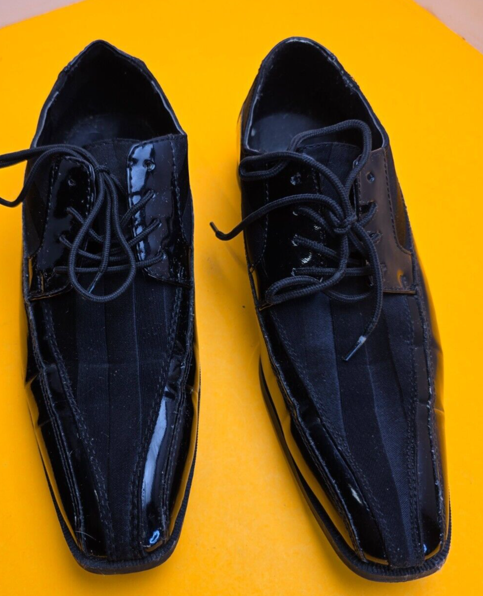 SAOLA Scarpe eleganti da uomo Stacy Adams in pelle nera taglia 9M