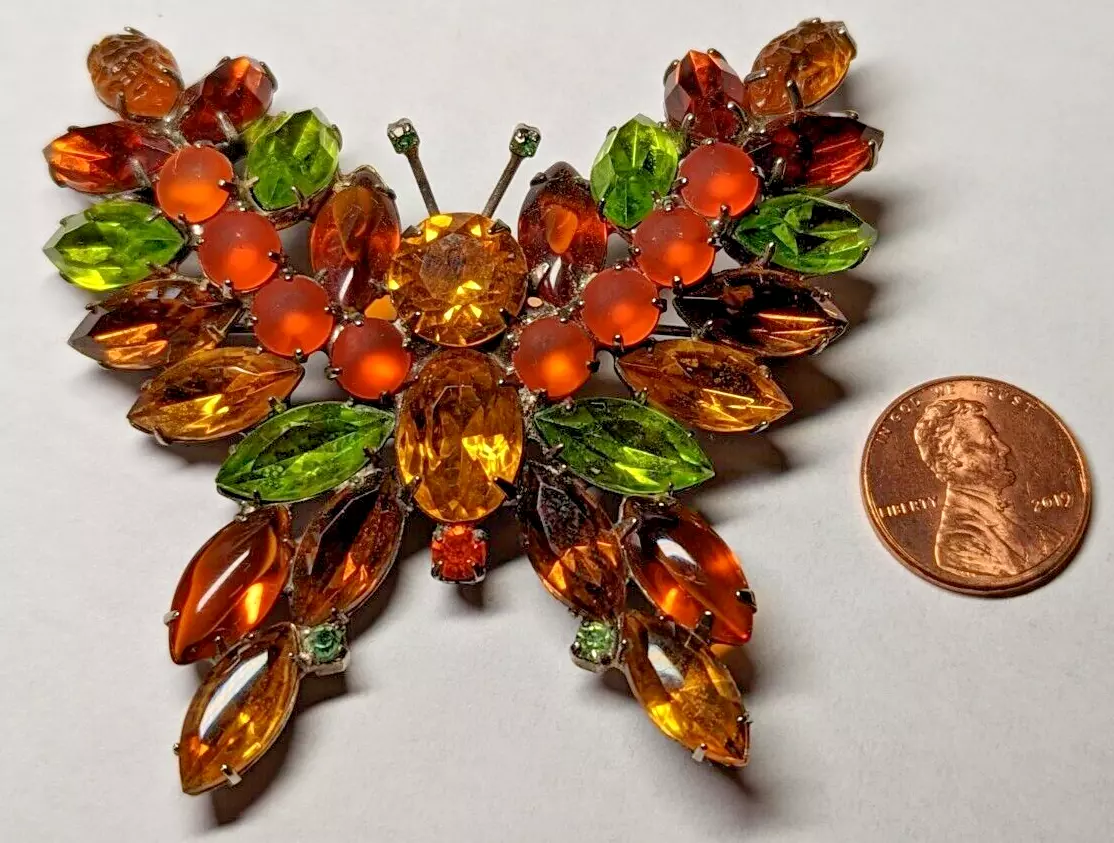 VINTAGE BUTTERFLY KJL KENNETH JAY LANE BROOCH PIN SIGNED KJL eBay