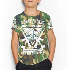 Kids Tshirt Army T-Shirt Fullprint Polyester Material 100 Safe for Children