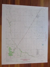 Buhler Kansas 1966 Original Vintage USGS Topo Map