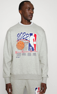 nike nba courtside 75 fleece crew