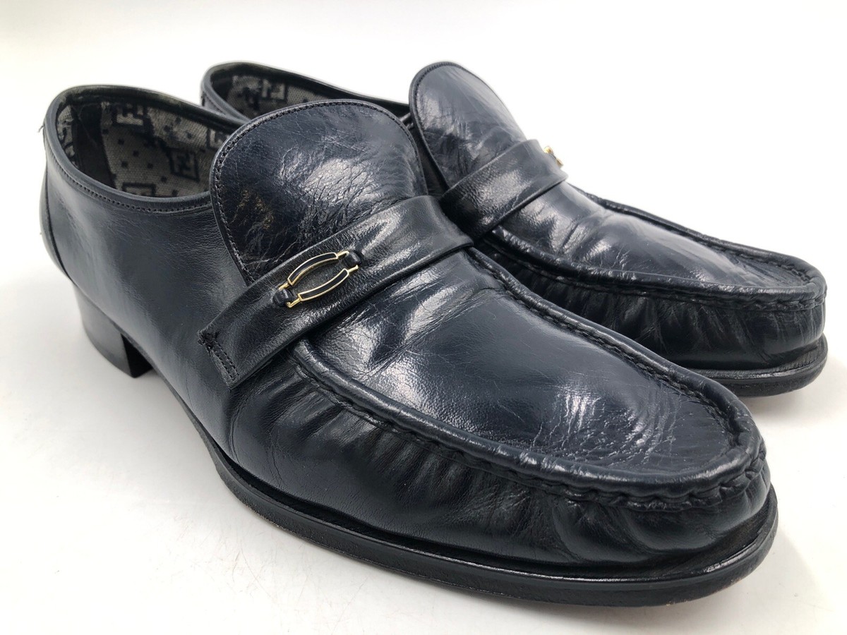 Florsheim men\'s navy blue leather slip-on loafers size 12 Florsheim Closed Toe Loafers for Men | Mercari main image 3