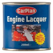 Carplan Engine Brush On Lacquer Paint Matt Black Heat Resistant 250Ml