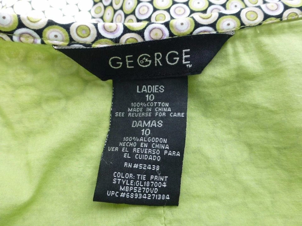 Falda George Talla 10 Para Mujer Damas Juniors Púrpura Verde Lunares Plisada Foto 2 de 4