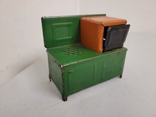1930s METAL CHILD'S TOY STOVE in Original Paint Tin Litho ESTATE ITEM