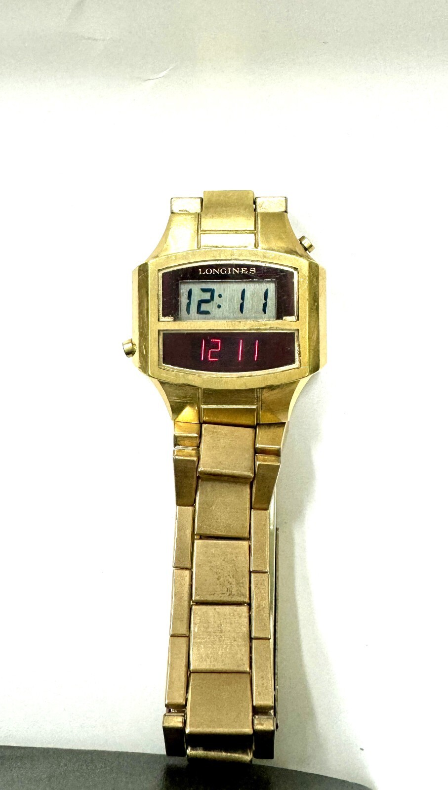 Extremely rare vintage men's Longines Gemini electronic digital watch LCD/ LED