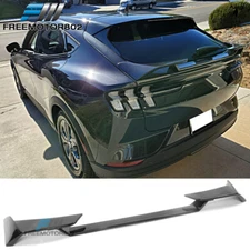 Fits 21-25 Ford Mustang Mach-E 3PCS MID Trunk Spoiler Wing Lip ABS - Gloss Black