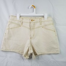 Womens High-Rise Midi Jean Shorts Universal Thread Ecru Size 12