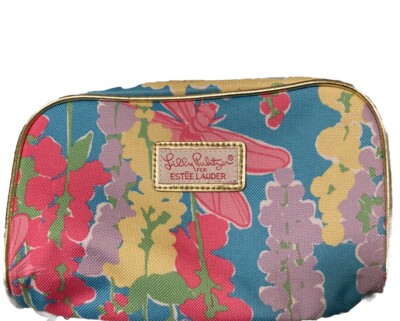 Lilly Pulitzer for Estee Lauder Colorful Makeup Cosmetic Zipper