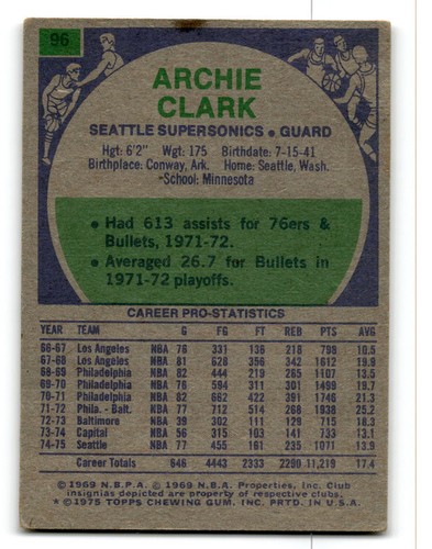 1975-76 Topps Basketball Poor to Good You Choose, Complete Your Set #1-330 - Bild 135 von 459