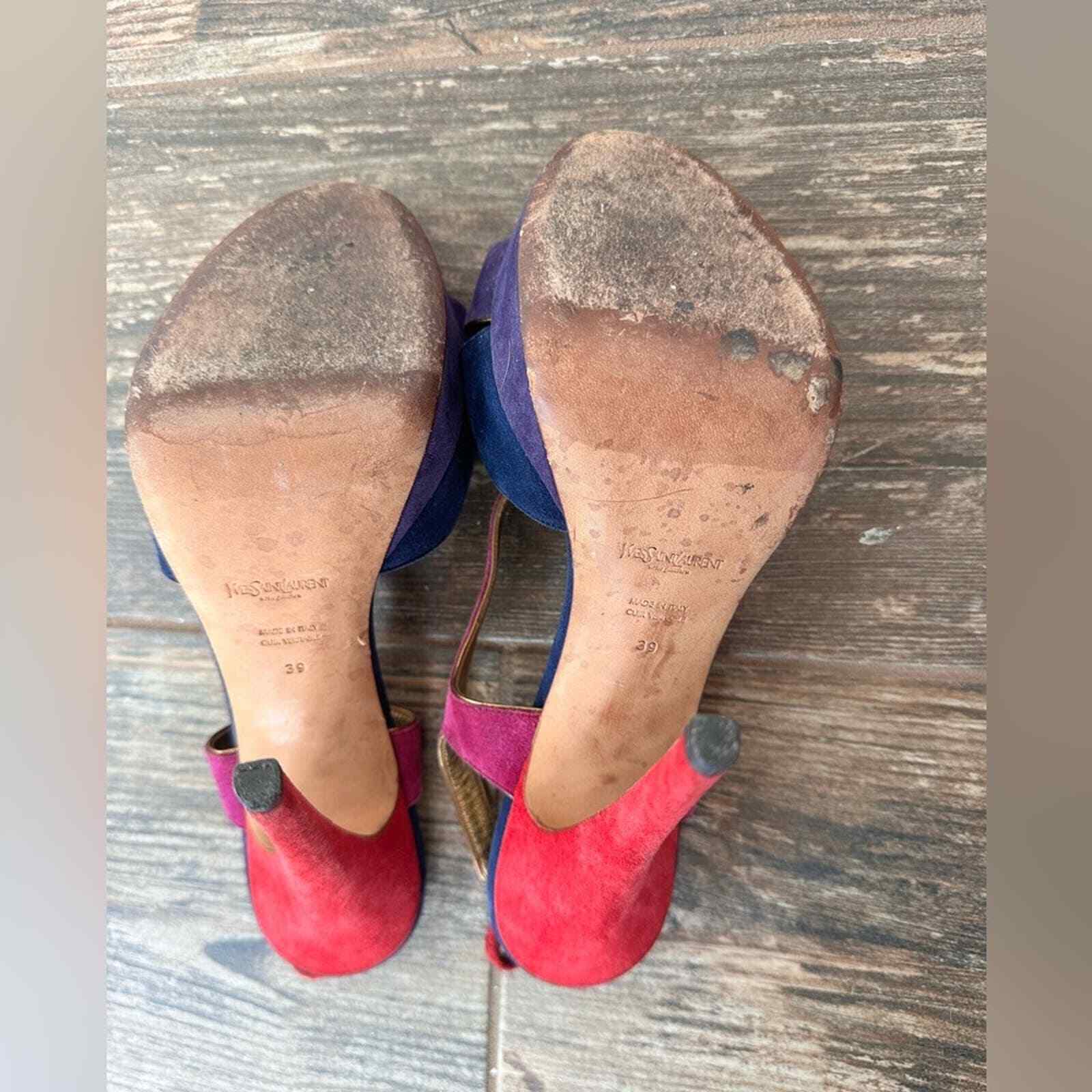 Sandalo multicolore con cinturini Yves Saint Laurent taglia 39