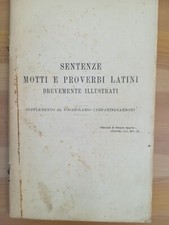 -Sentenze motti e proverbi latini.  supl. campanini carboni