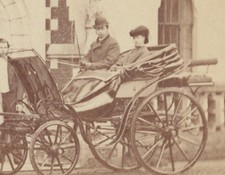 1863 PHOTO OF PRINCE   PRINCESS OF WALES IN CARRIAGE ON AFTERNOON DRIVE 