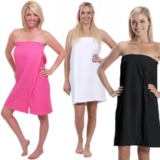 Women's Adjustable WAFFLE Weave Body WRAP for Gym Spa Bath - Made in Turkey