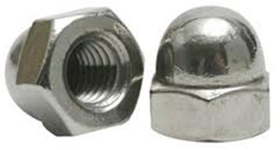 Stainless Steel Acorn Cap Hex Nuts NC 5/16-18, Qty-25