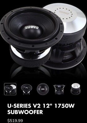 SUNDOWN AUDIO U-12 V2 D2 12'' 1750W RMS DUAL 2-OHM SUBWOOFER/ 646-657-6524