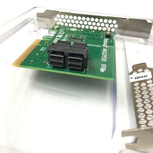 U.2 NVMe SSD SFF8643 to SFF-8639 NVMe U.2 with Cable PCIe x8 Dual Port Adapter - Picture 3 of 10