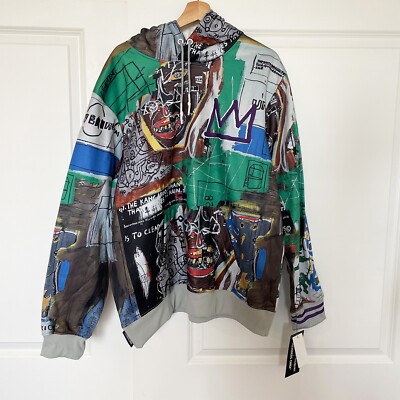 Members Only Jean Michel Basquiat Graffiti Art Pullover Hoodie
