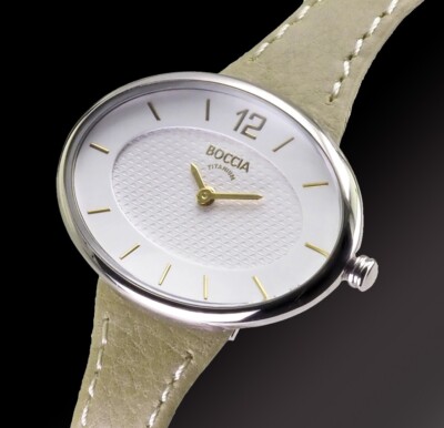 Boccia Damen Uhr 3261-02 Titanium  34 mm  Ø  Neu - 30 % günstiger 