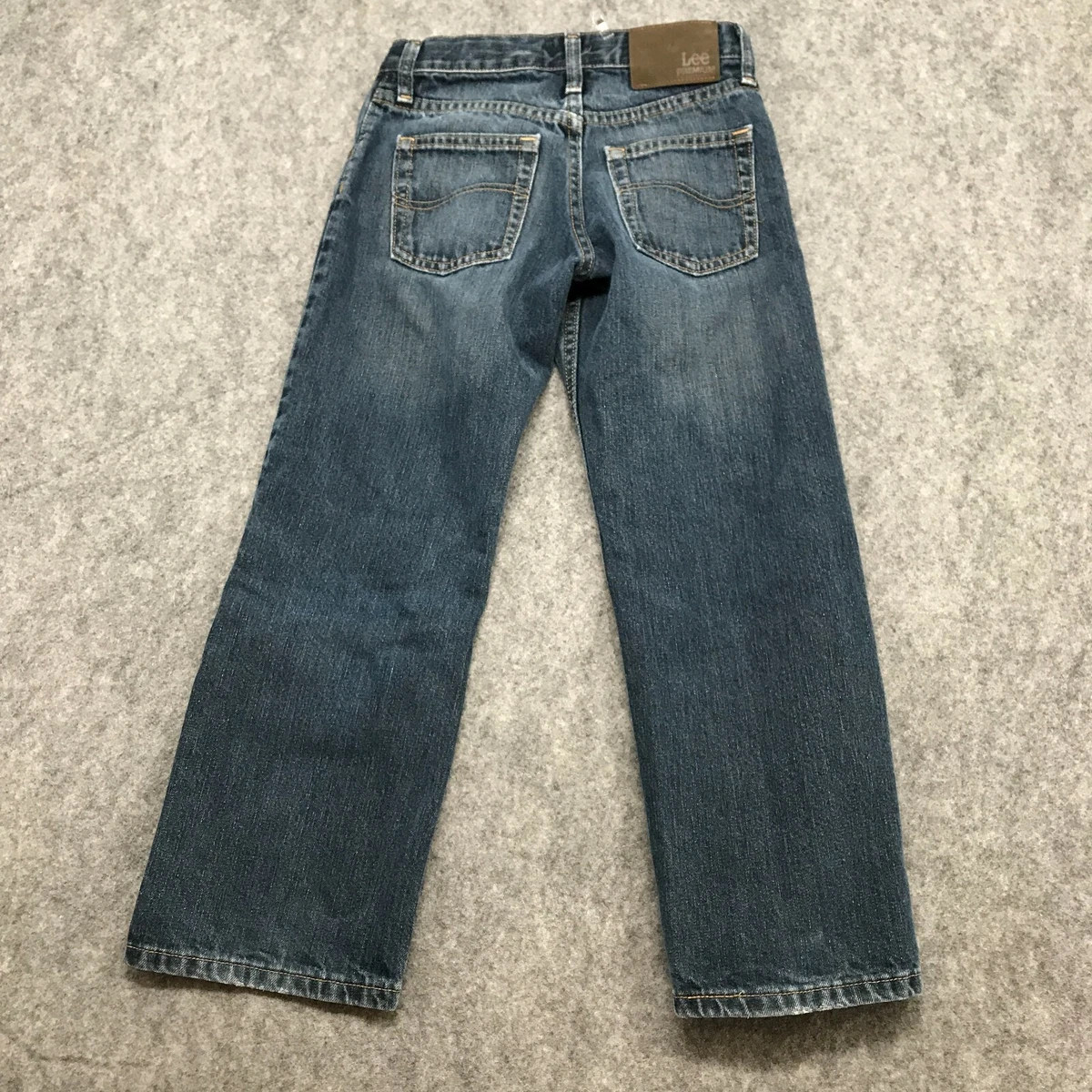 Lee Jeans Youth Boys Size 10R Straight Leg Denim Stretch Pull Tab