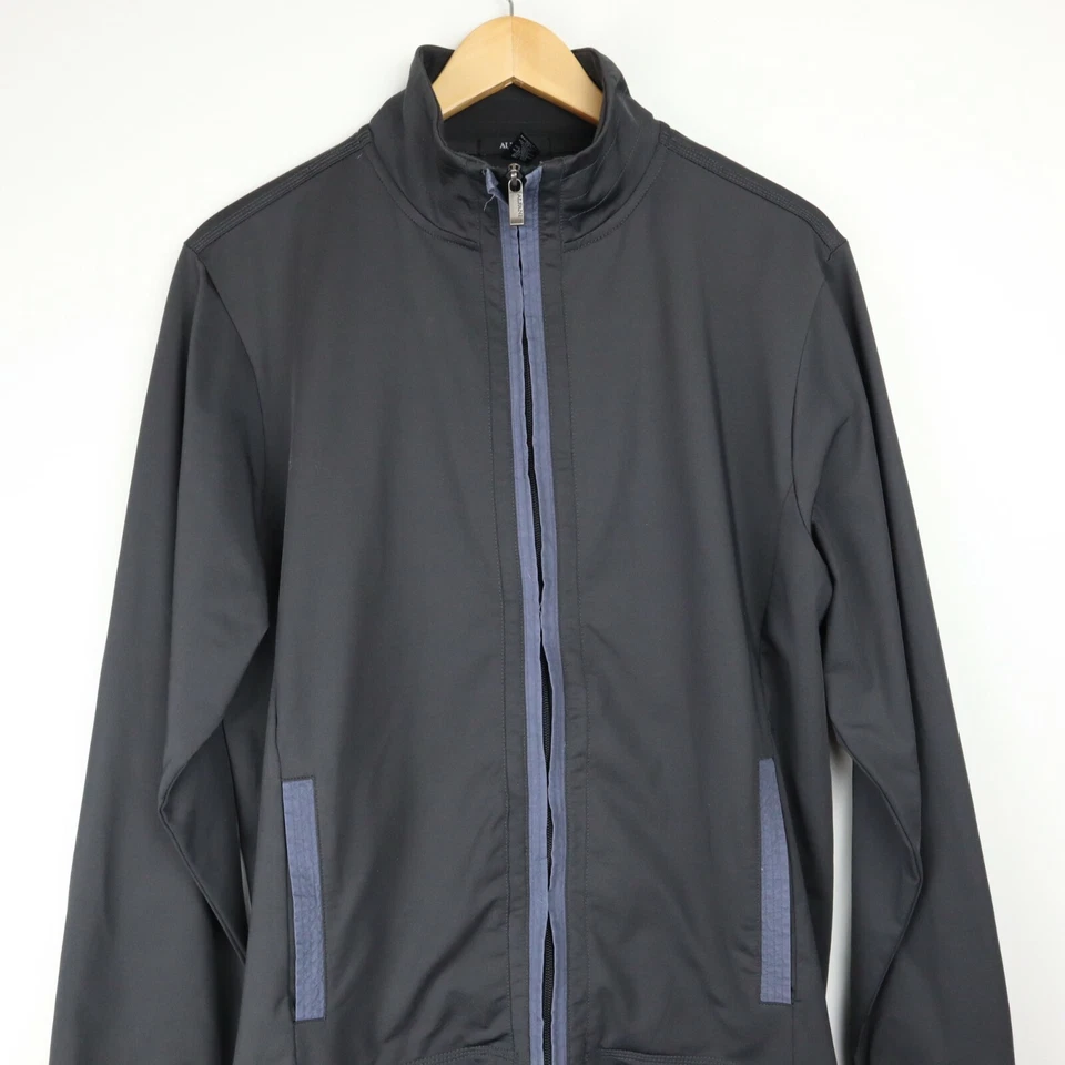 Куртка мужская Alfani на молнии размер M серая синяя с карманами стрейч без подкладки средняя - Изображение 2 из 4