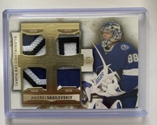 2022-23 Upper Deck The Cup - Foundations Quad Andrei Vasilevskiy #F-AV Patch /5