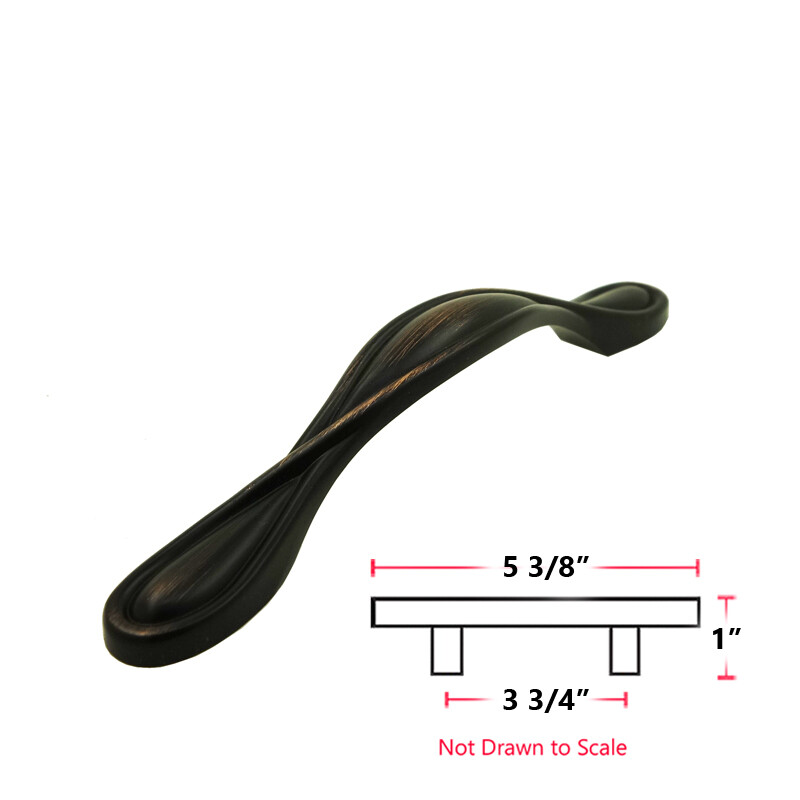 Rubbed Bronze Drawer Cabinet Pull Knob Handle Set