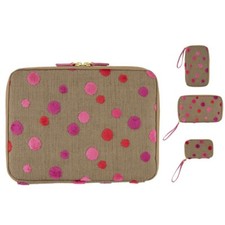 Hobonichi Techo Drawer Pouch Pocket Koyaguchi Pile Fabric Pink Sparkle JAPAN NEW