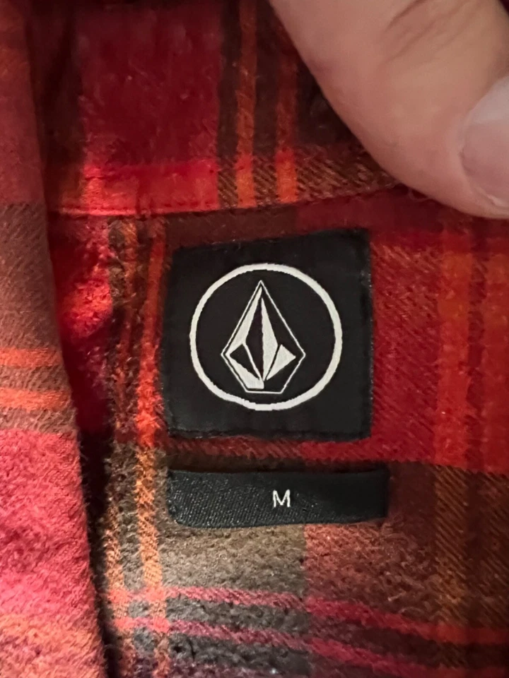 Camicia Volcom Rosso Indie Taglia M 100% Cotone - Immagine 2 di 2