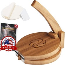Maquina Para Hacer Tortillas tortillera Plancha Redonda de madera NUEVO 2025 US