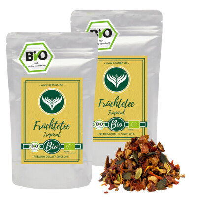 Azafran BIO Früchtetee Tropical Island mit Ananas, Apfel und Mango 500g