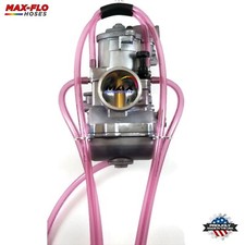 10' FT REPLICA PINK 4mm ID CARB VENT HOSE KIT FOR KEIHIN FCR | Inlet O-Rings(3)