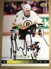1993-94 UD #226 Autographed Adam Oates Signed Hockey Card Auto Boston Bruins !!