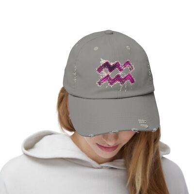 Aquarius Dad hat-Zodiac Sign Hat/ AQUARIUS sign hat/ Aquarius Zodiac Trucker Hat