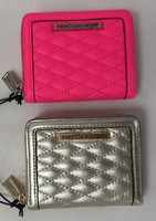 Rebecca Minkoff Mini Ava Zip Quilted Leather Wallet Pewter Electric Pink Rebecca Minkoff Mini Ava Zip Quilted Leather Wallet Pewter Electric Pink