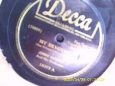 JINNY DORSEY 1942 DECCA-18372 78,RPM 10" MY DEVOTION PLAYED VG+