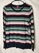 Vince Camuto Women's Sweater Green Pink Size Large Brand New