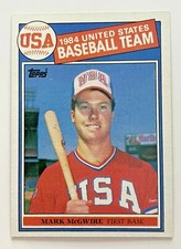 Vintage 1985 Topps 401 Mark McGwire Rookie Baseball Card Excellent Condition