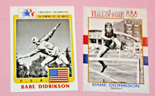 BABE DIDRIKSON (2) 1983 TOPPS GREATEST OLYMPIANS #39 1991 IMPEL OLYMPIC #6