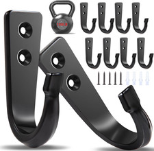 10Pcs Heavy Duty Wall Hooks for Hanging, Large Size Wall Hooks,Coat Hooks, for B