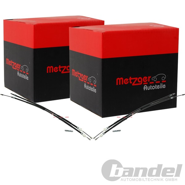 2X Metzger Handbremsseile Passend FüR Renault ScÉNic Links+Rechts-image