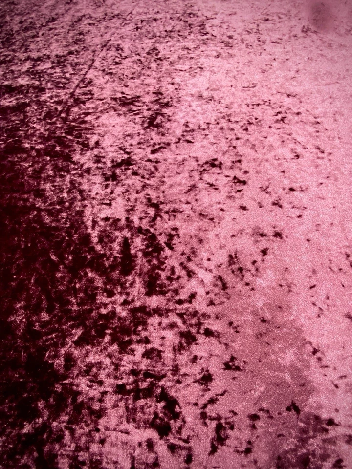 Red Wine Crushed Velvet - Velour Lightweight Upholstery Cushions Curtain Fabric - Image 4 of 4