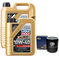 MotoröL Set Leichtlauf 10W-40 Liqui Moly 6 Liter + ÖLfilter FüR Audi A4 A6 Skoda