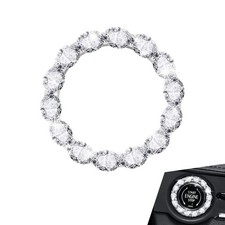 Car Push Start Button Cover, Shiny Key Ignition Switch Knob Ring, Crystal Rhines