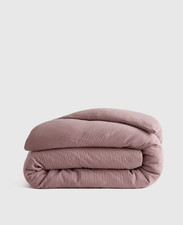 NWOT Quince KING CAL KING Duvet Set Organic Cotton Airy Gauze Duvet FIG