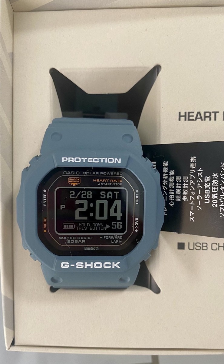 美品 G-SHOCK GW-H5600-2JR ペールブルー G-SHOCK】G-SQUAD / ハートレートモニター / DW-H5600-2JR （ペール