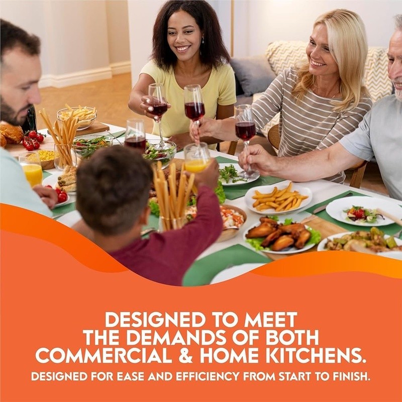 4PACK Deep Fryer Basket Heavy Duty Nickel Plated Iron Easy Clean Commercial Use