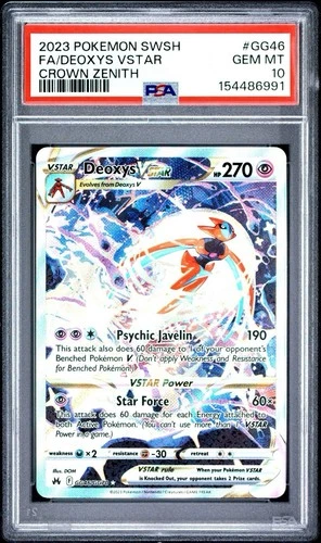 Pokemon TCG Deoxys Vstar GG46/GG70! Crown Zenith! PSA 10!