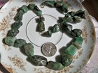 vintage 14k gold men's women's gem stone jade green emerald green white nugget — photo 3
