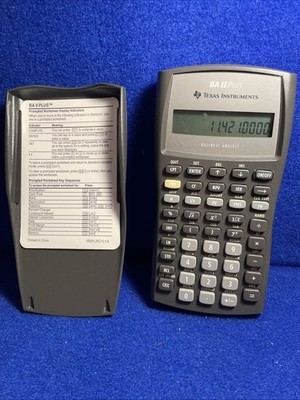 TEXAS INSTRUMENTS BA 2 PLUS TI BUSINESS ANALYST WITH COVER AND INSTRUTION CARD